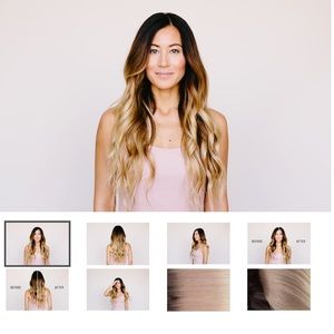 Barefoot blonde hair extensions